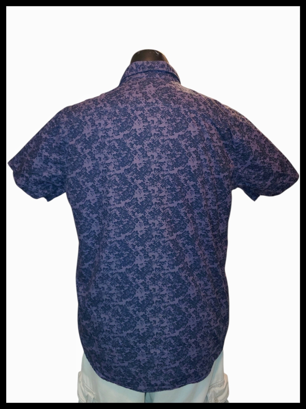 Company 81 Short-Sleeve Blue Button-Up Shirt Large - Picture 2 of 6